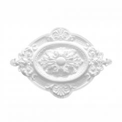 Marbet ceiling rosettes of styrofoam white, patterned