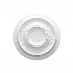 Marbet ceiling rosettes of styrofoam white, patterned