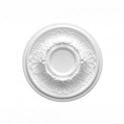 Marbet ceiling rosettes of styrofoam white, patterned