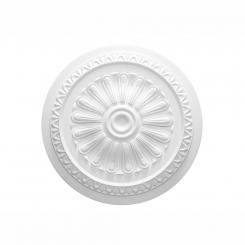 Marbet ceiling rosettes of styrofoam white, patterned