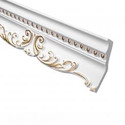 Marbet stucco molding B-36 gold patterned, 58 x 135 mm