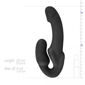 No-Parts - Morgan Strapless Strap-On Dildo - 22 cm - Black