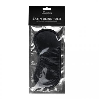 Black satin eye mask