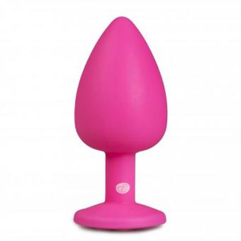 Diamond anal plug large - pink