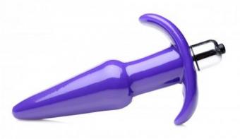 Smooth Vibrating Anal Plug - Purple