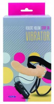 Realistic hollow strap-on vibrator