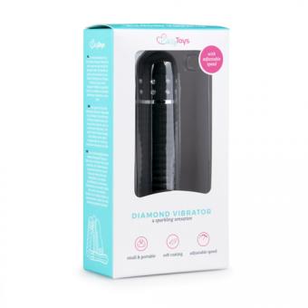 EasyToys Mini-Vibrator geriffelt in Schwarz