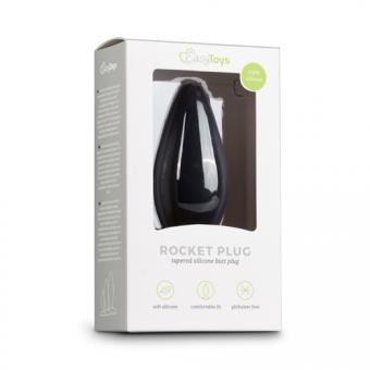 Large black silicone anal plug