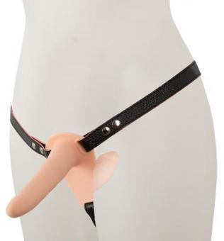 Strap-on mit vibrierendem Doppeldildo