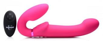 G-Pulse Vibrating Strapless Dildo with Remote Control - Pink