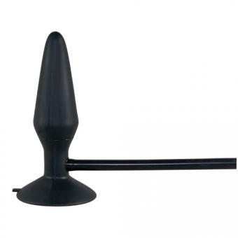 True Black Inflatable Anal Plug