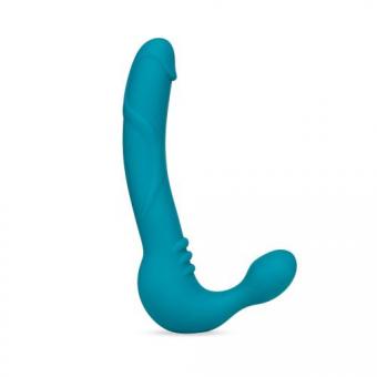 Temptasia - Luna Vibrating Strapless Strap-On - Turquoise