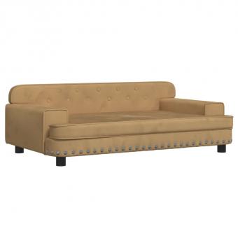 Kindersofa Braun 90x53x30 cm Samt