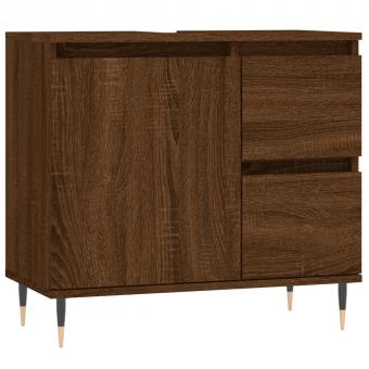 Badschrank Braun Eichen-Optik 65x33x60 cm Holzwerkstoff