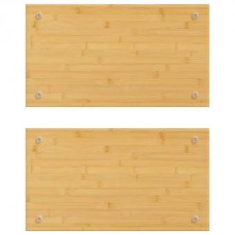 Herdabdeckplatten 2 Stk. 50x28x1,5 cm Bambus