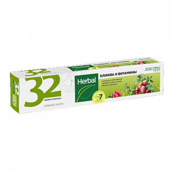 MODUM toothpaste "32 HERBAL Pearl", with cranberry and vitamins, 100 g