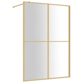 Duschwand für Begehbare Dusche ESG Klarglas Golden 140x195cm