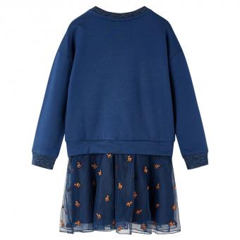 Kinderkleid mit Langen Ärmeln Marineblau 116