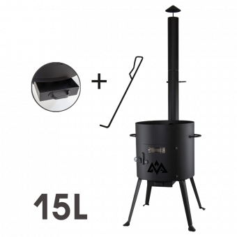 Fireplace with chimney for Kasan 15 L, (Ø 452 mm, H: 650 mm)