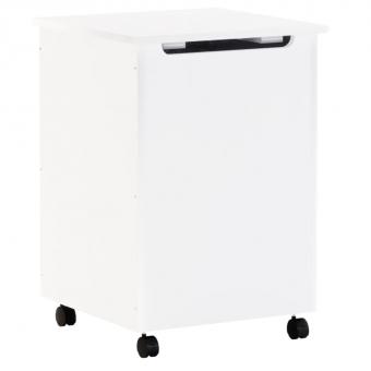 Laundry basket with castors RANA White 45x45x64 cm solid pine wood