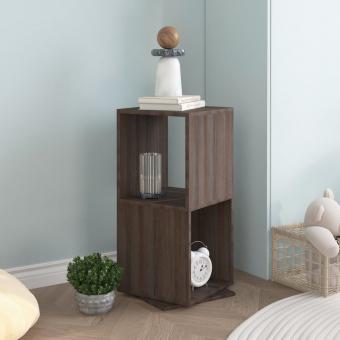 Hinged shelf Grey and Sonoma oak 34.5x34.5x75.5 cm Wood-based material