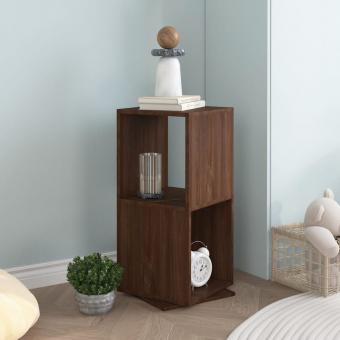 Swivel shelf Brown oak look 34.5x34.5x75.5 cm Wood-based material