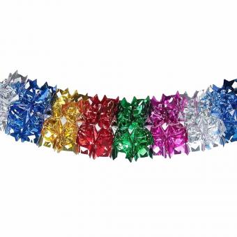 Garland made of foil, multicolor glossy (set of 12 pieces, Ø 24 cm, 200 cm)