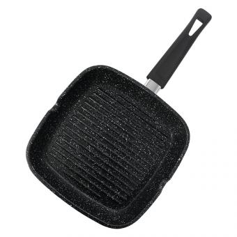 Grill Pan with Marble Coating 24cm Black