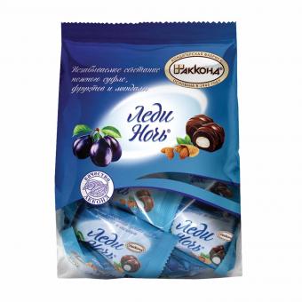 Akkond chocolates Ledi Noch with dried plums, 350g