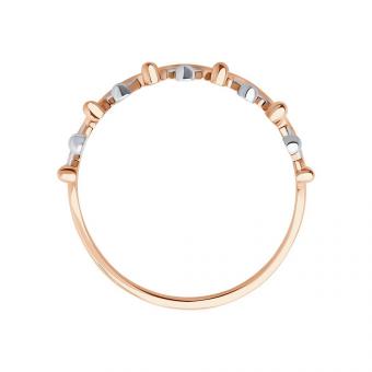 Diamond ladies' ring crown in 375 rose gold