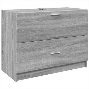 Vanity unit Grey Sonoma 78x37x59 cm Wood-based material