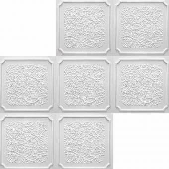 Marbet ceiling tiles antique white, 50x50cm