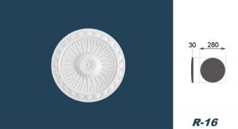 Marbet ceiling rosettes of styrofoam white, patterned