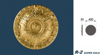 Marbet ceiling rosettes of styrofoam gold color, patterned