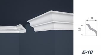 Marbet stucco moldings E-10 white, 80 x 87 mm