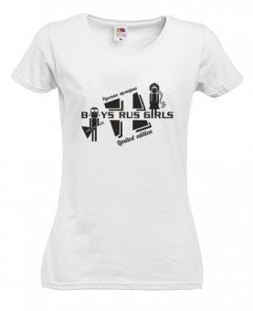 Ladies T-shirt Boys Rus Girls white