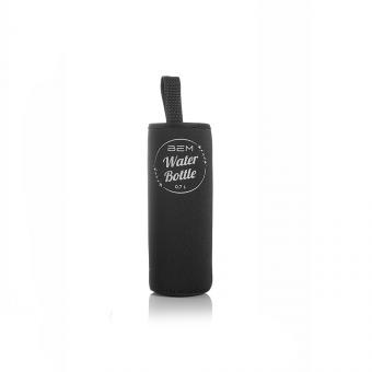 BEM Water Bottle - drinking bottle with stainless steel lid and black cover