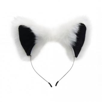 White Fox set with tail and ears