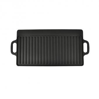 Cast iron reversible grill plate 50x23 cm