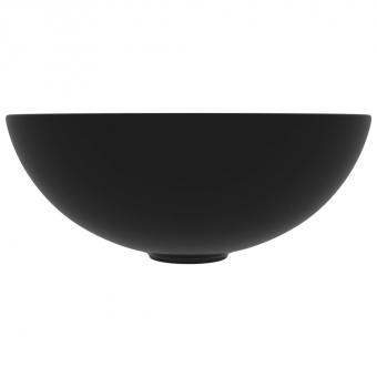 Washbasin ceramic matt black round