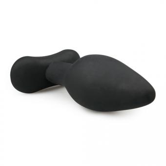 Large black silicone anal plug