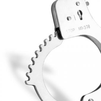 Metal handcuffs - silver color