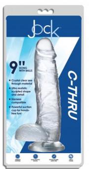 Jock C-Thru Transparenter Dildo - 27 cm