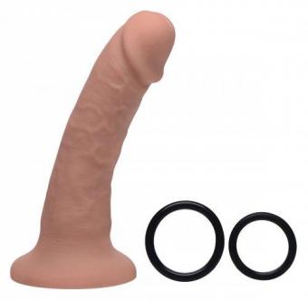 Brazen silicone dildo with harness - 20 cm