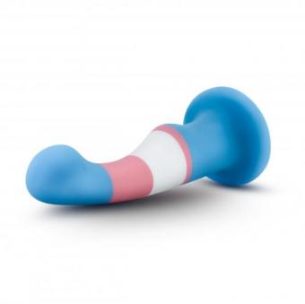 Avant - Pride Silicone Dildo with Suction Cup - Blue