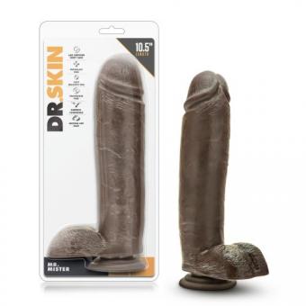 Dr. Skin - Mr. Mister Dildo with suction cup 26.6 cm - Chocolate