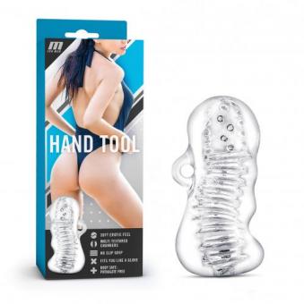 M for Men - Hand Tool Masturbator - Transparent