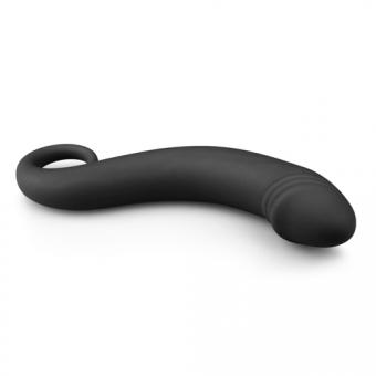 Black silicone prostate dildo