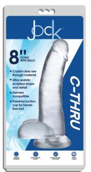 Jock C-Thru Transparent Dildo - 23 cm