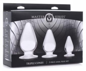 Triple Cones 3-teiliges Analplug-Set - Durchsichtig